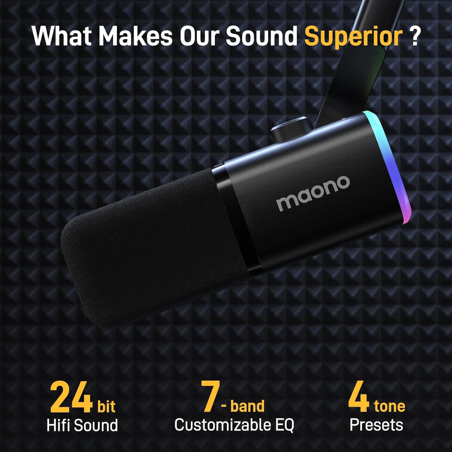 MAONO USB XLR DYNAMIC MIC PD100X BOOM ARM BUNDLE