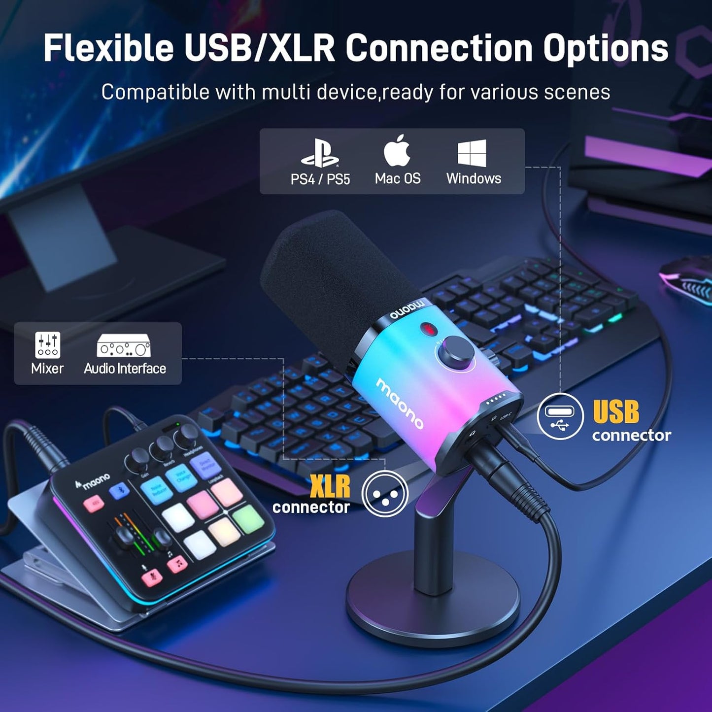 MAONO USB XLR DYNAMIC MIC PD100X