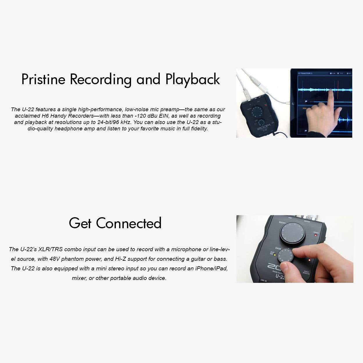 ZOOM HANDY AUDIO INTERFACE U 22