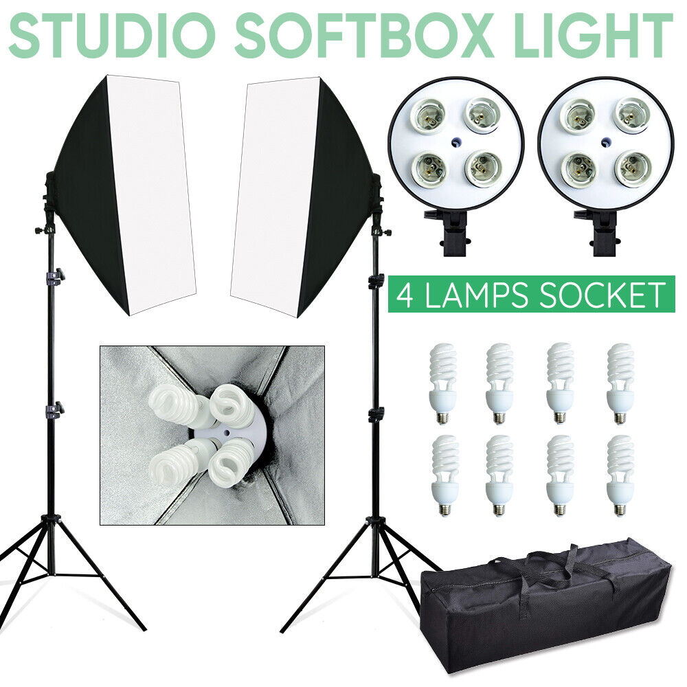 4 HEAD SOFTBOX LIGHTING STAND KIT