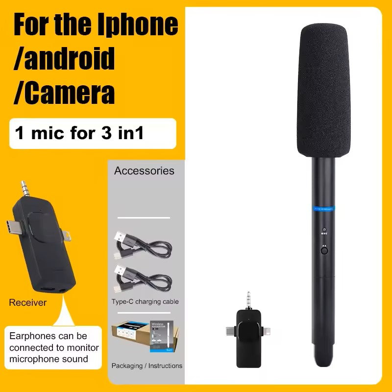 3 IN 1 WIRELESS INTERVIEW MIC