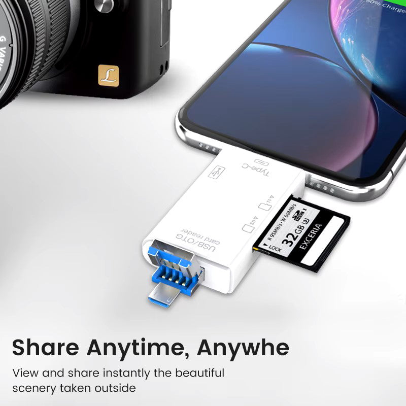NNBILI 6 IN 1 USB C OTG CARD READER