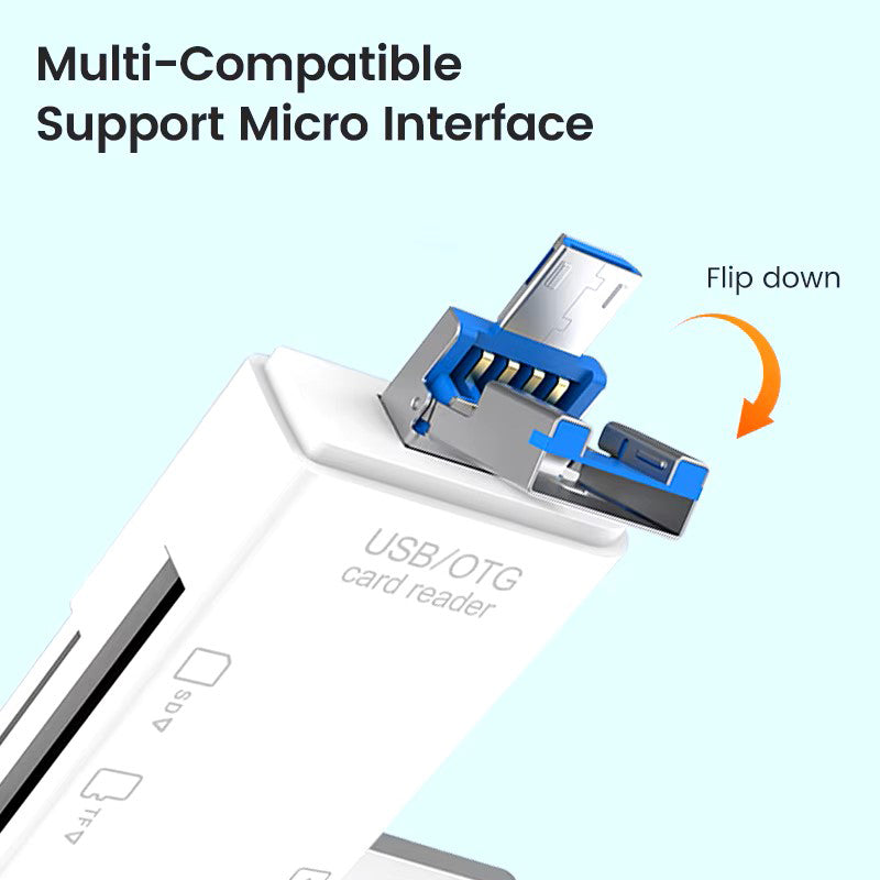 NNBILI 6 IN 1 USB C OTG CARD READER