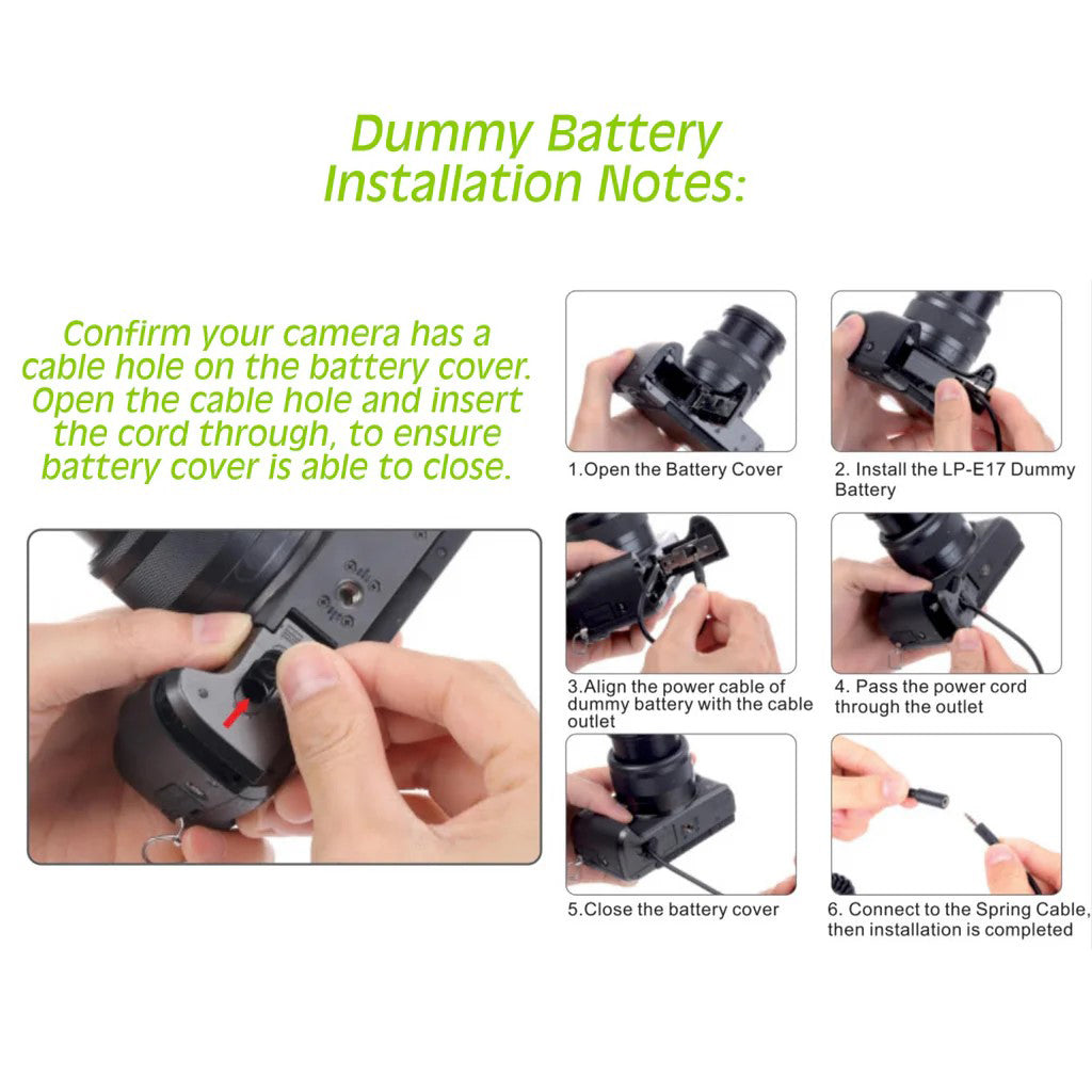 DR E17 DC Coupler LP E17 Dummy Battery