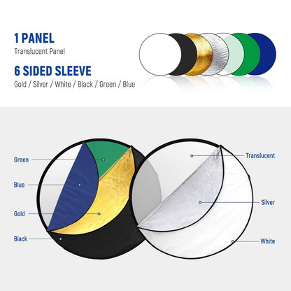 7 IN 1 REFLECTOR & GREEN SCREEN 110 cm