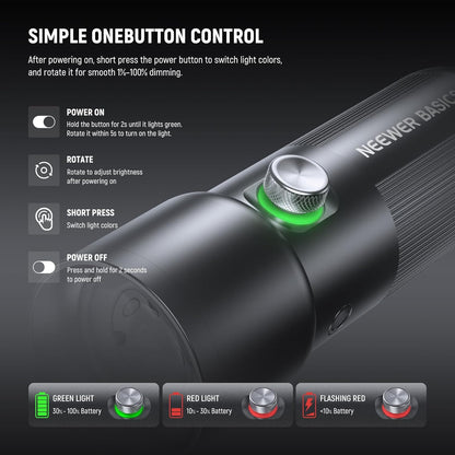 NEEWER Fl10 Portable Photography Flashlight