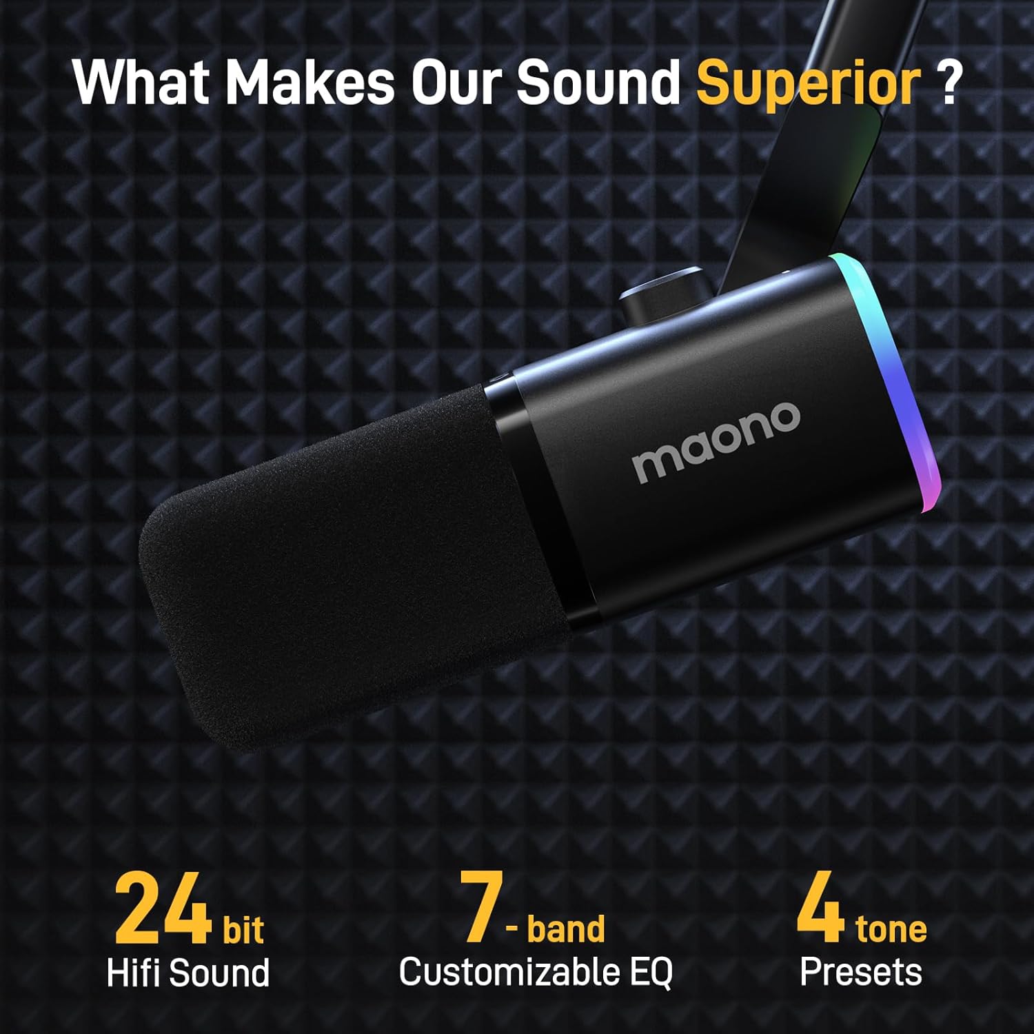 MAONO USB XLR DYNAMIC MIC PD100X BOOM ARM BUNDLE