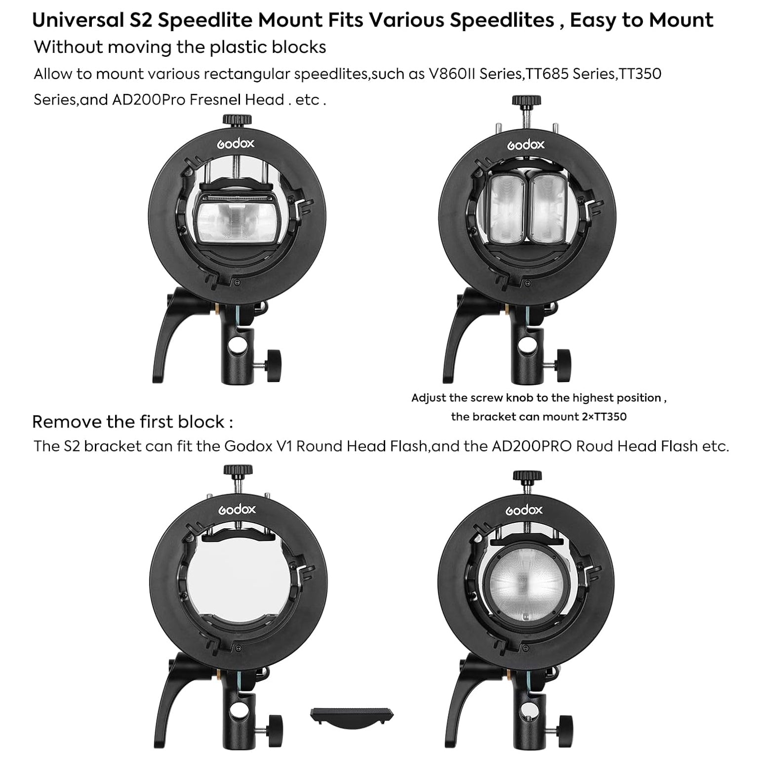 GODOX S2 SPEEDLITE BRACKET