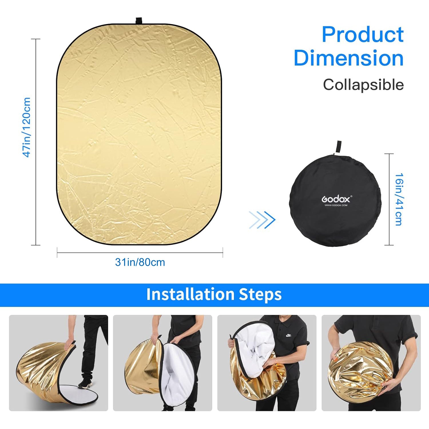 GODOX 5 IN 1 REFLECTOR BOARD 80 120