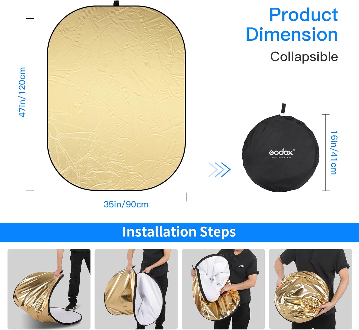 GODOX 5 IN 1 REFLECTOR BOARD 90 120