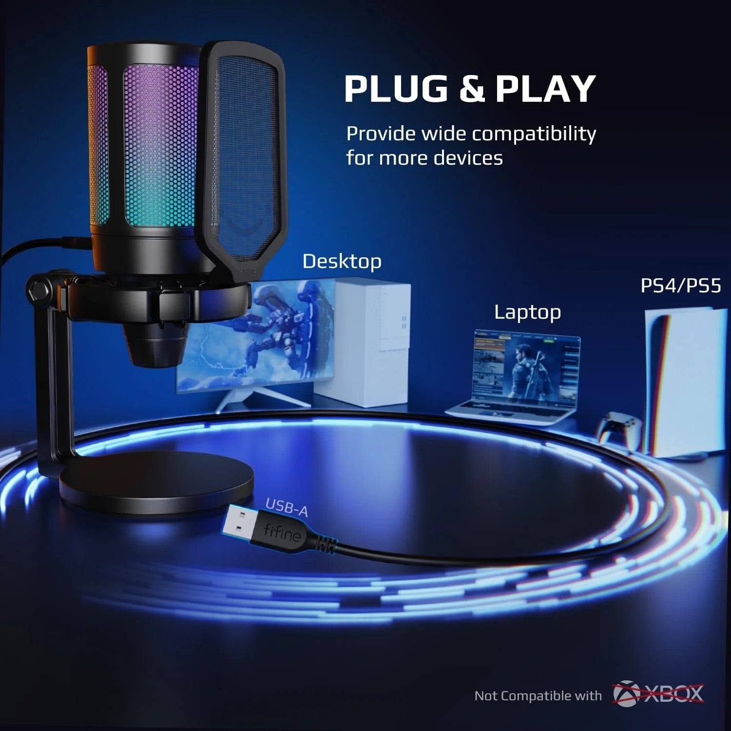 FIFINE WA6NEO USB RGB MIC
